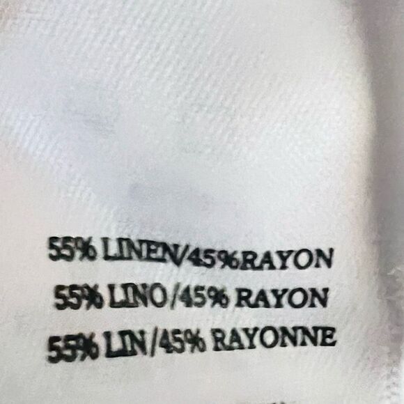 RAILS Thea Tie Waist Linen Blouse Top, Tie-dyed, Blue/White, Small, NWT - Picture 10 of 17